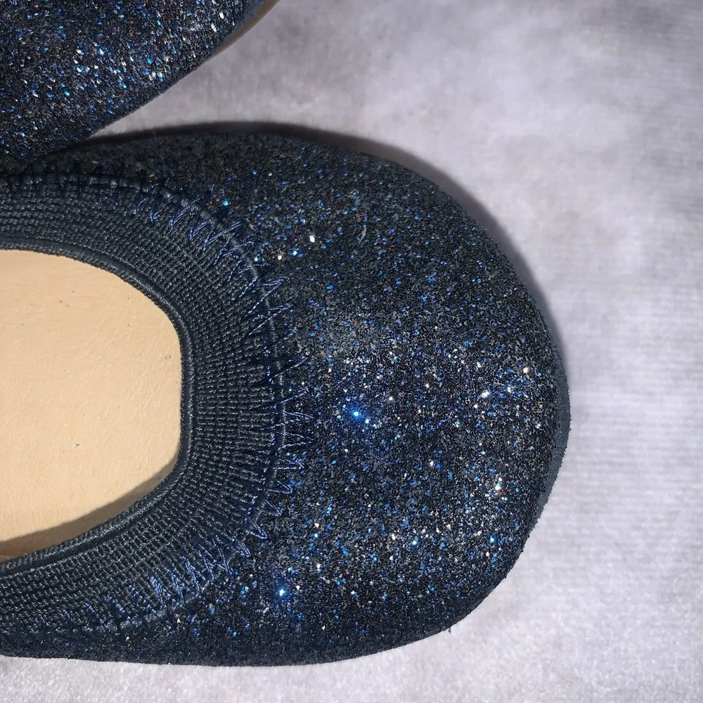 Yosi Samra Little Girl Shoes Size 6C Blue Ballet Flats Sapphire Sammie Run Small